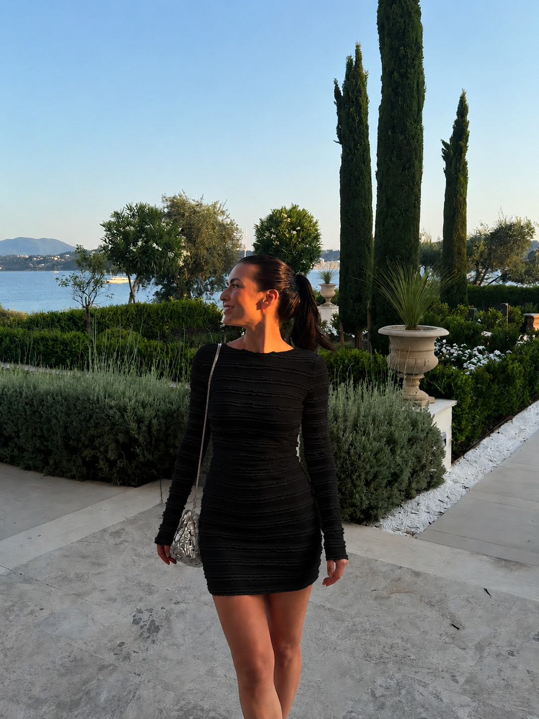 Santorini dress zwart