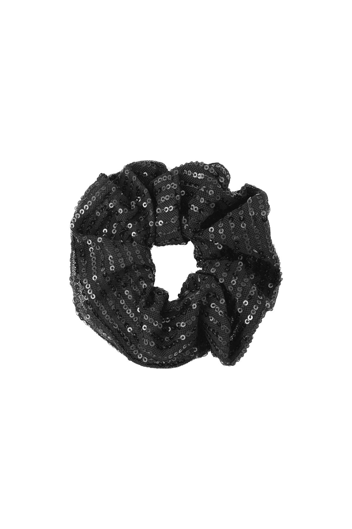 Glitter Scrunchie zwart