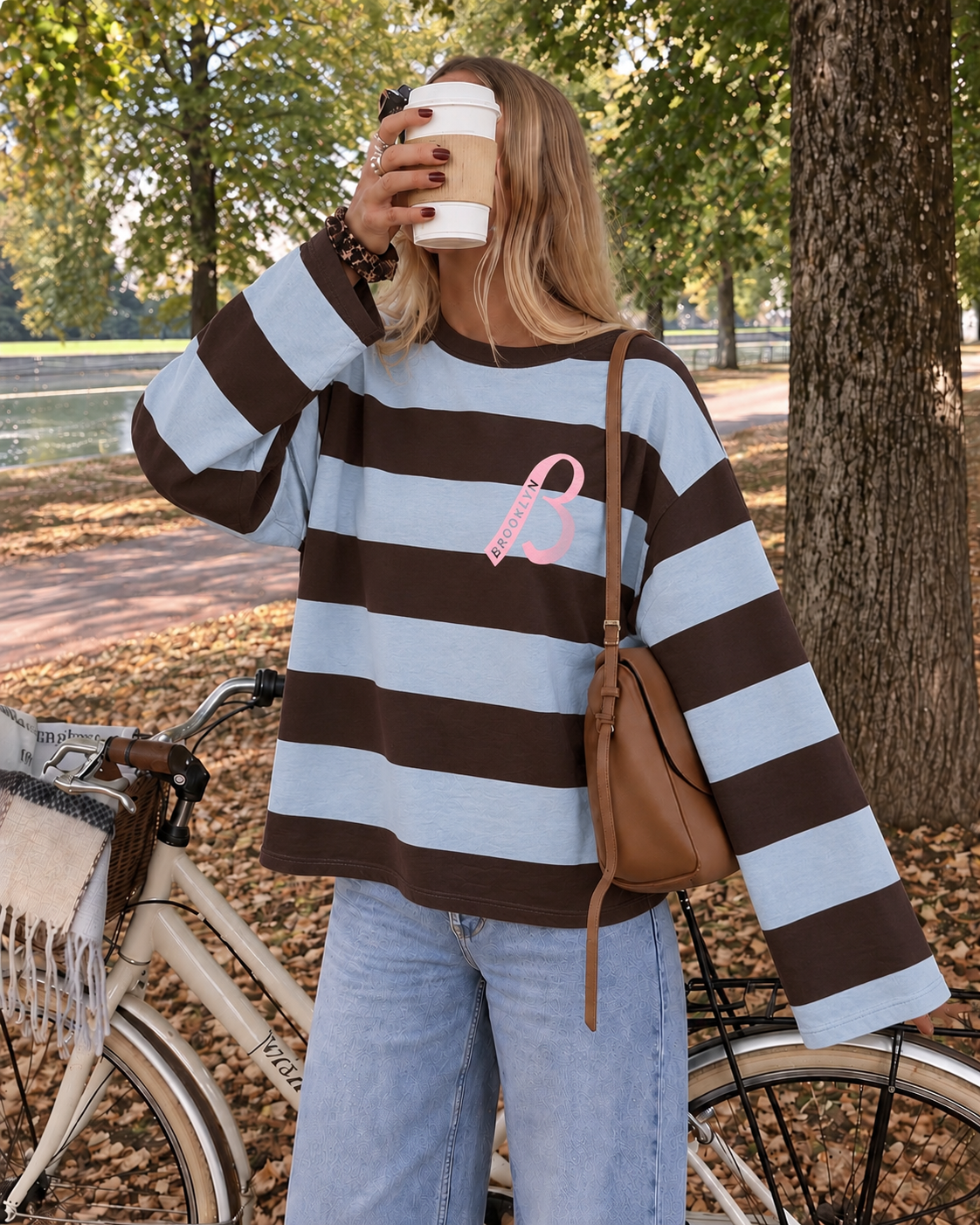 Brooklyn sweatshirt blue brown