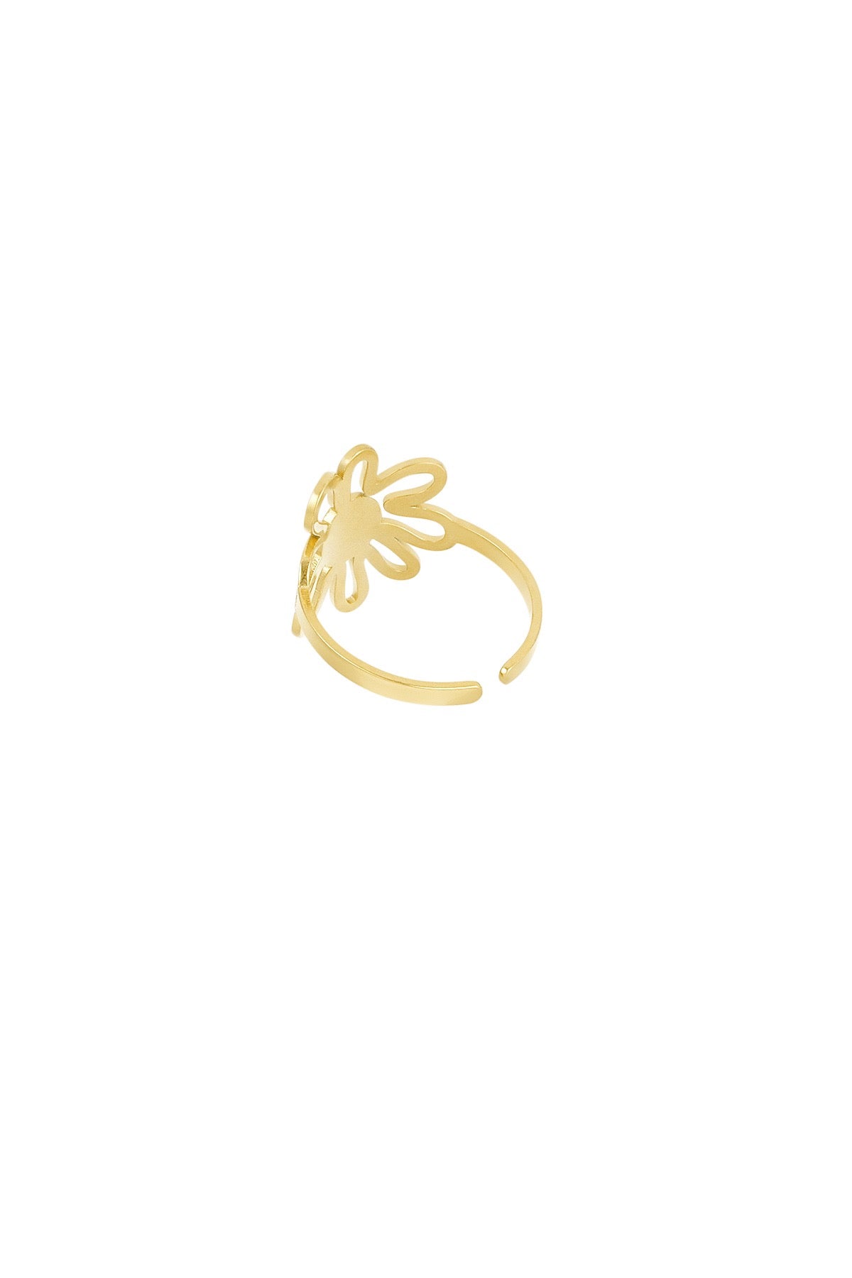 Happy flower girl ring goud