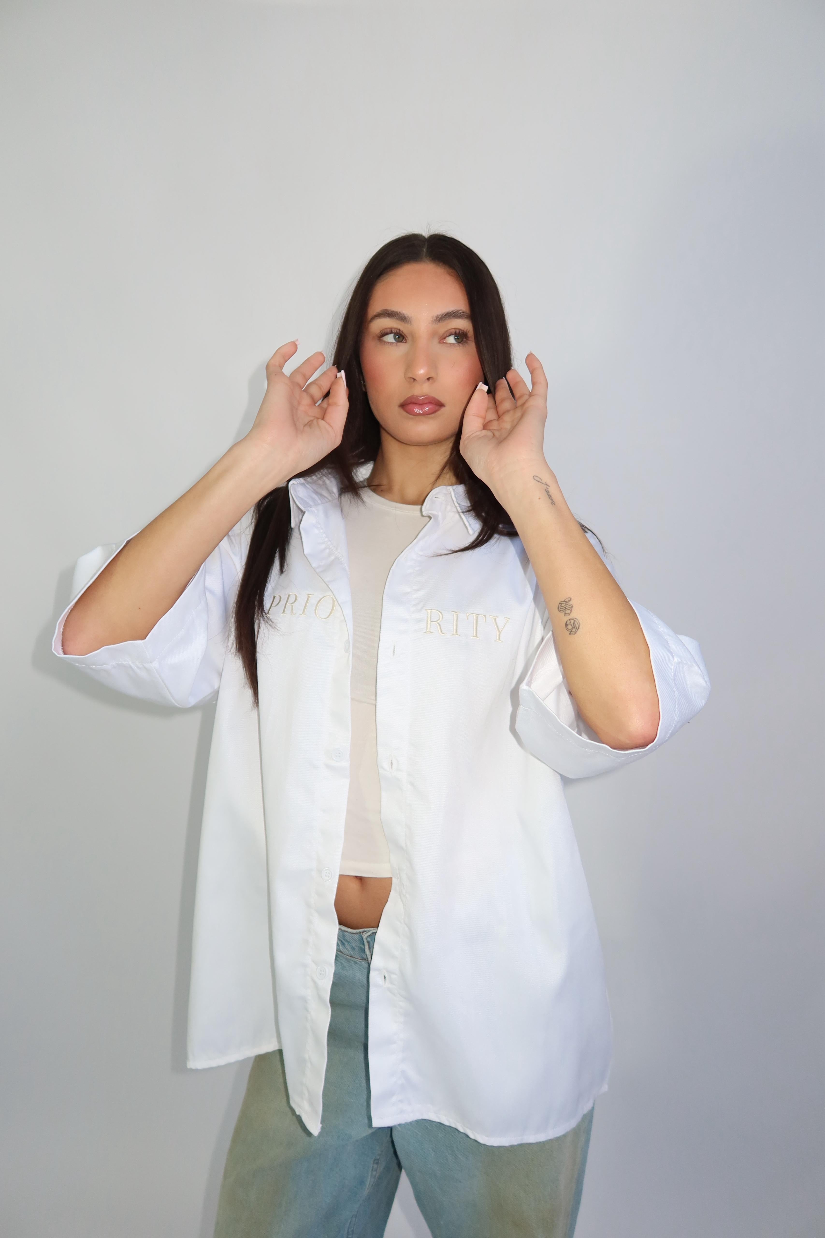 Limited priority blouse white