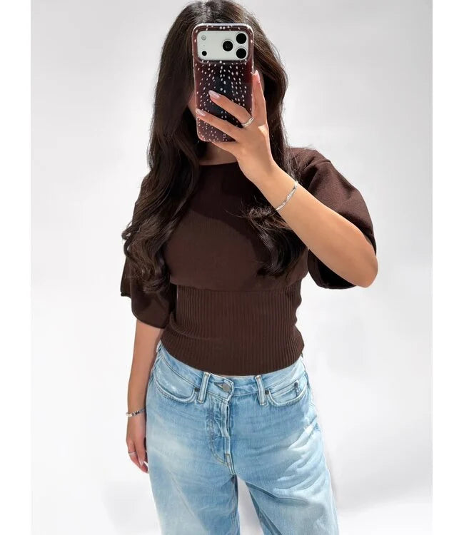 Solene top Brown
