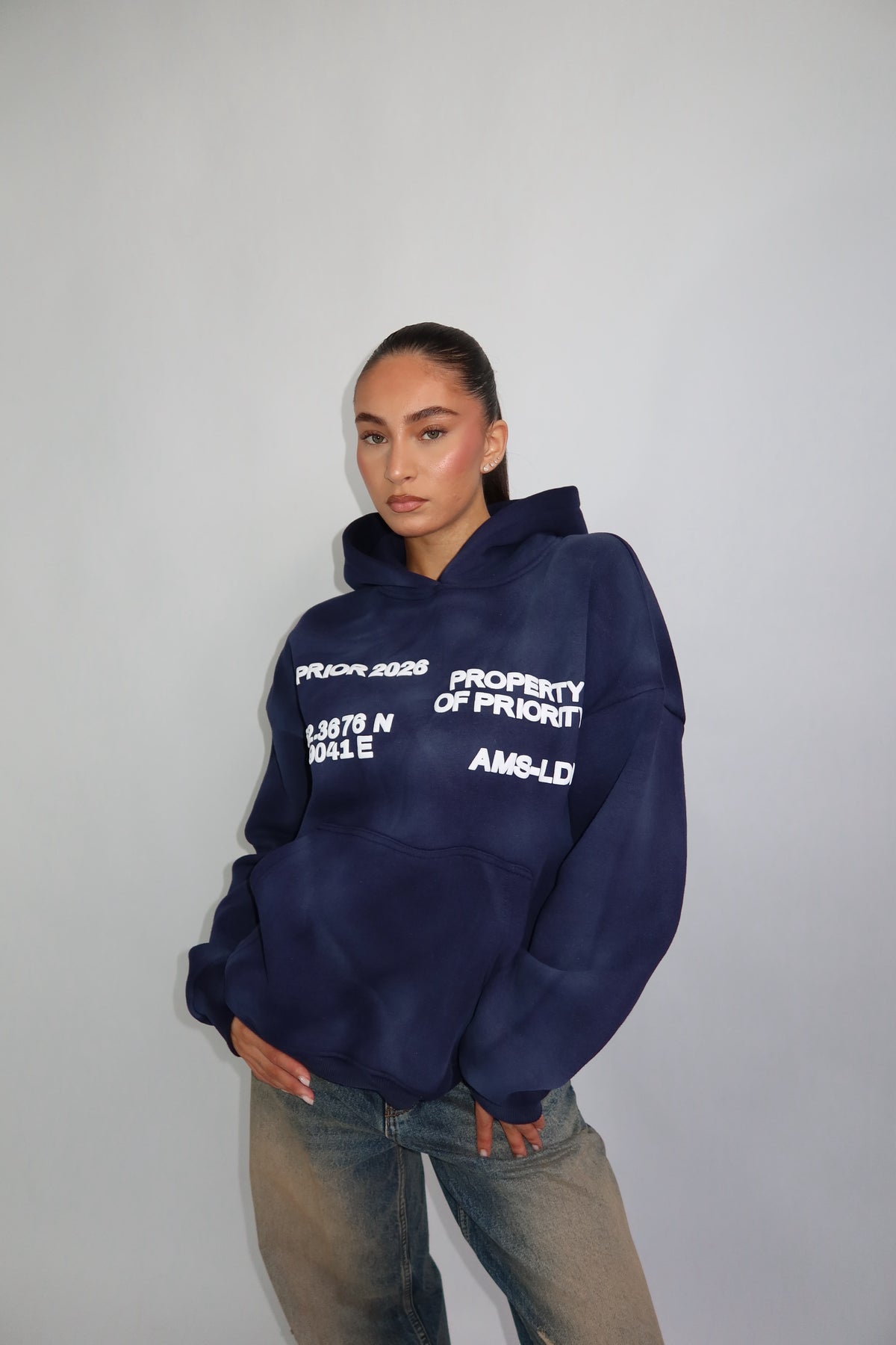 Priority hoodie ~ cloud navy