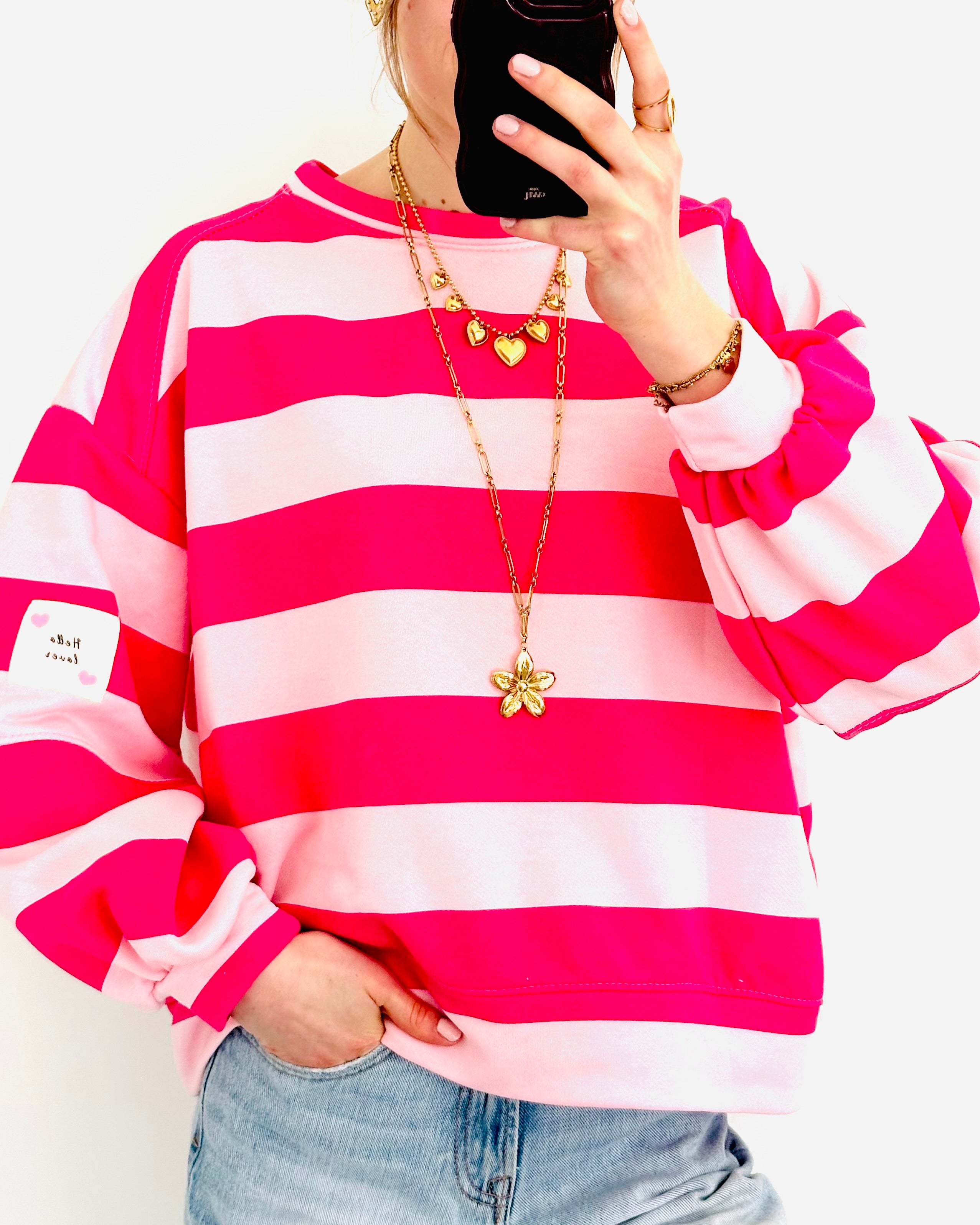 Hello loves sweater pink fuchsia