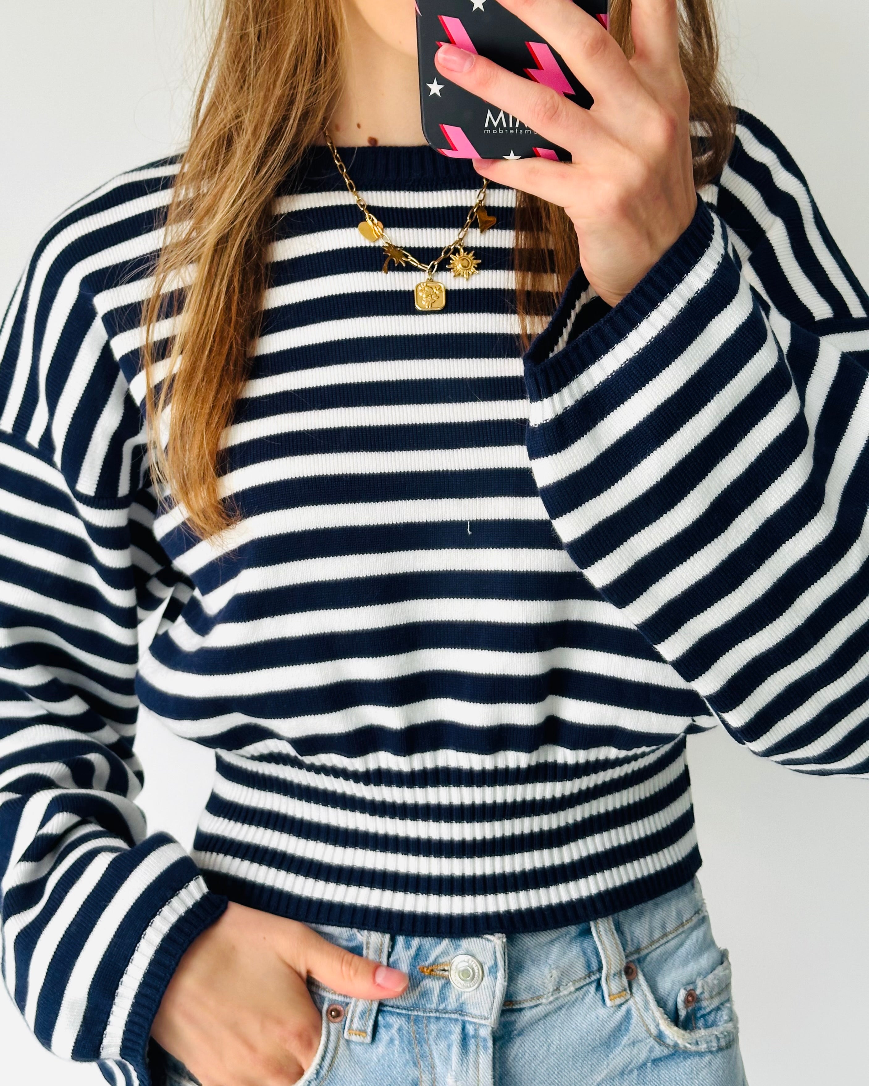 Celeste top stripe navy