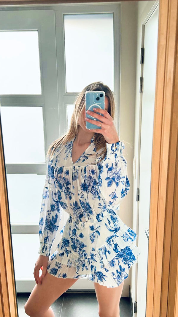 Evelyn skirt floral blue