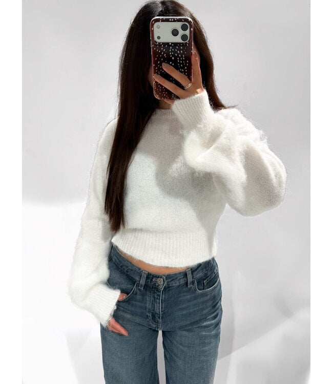 Mila Fluffy trui – wit