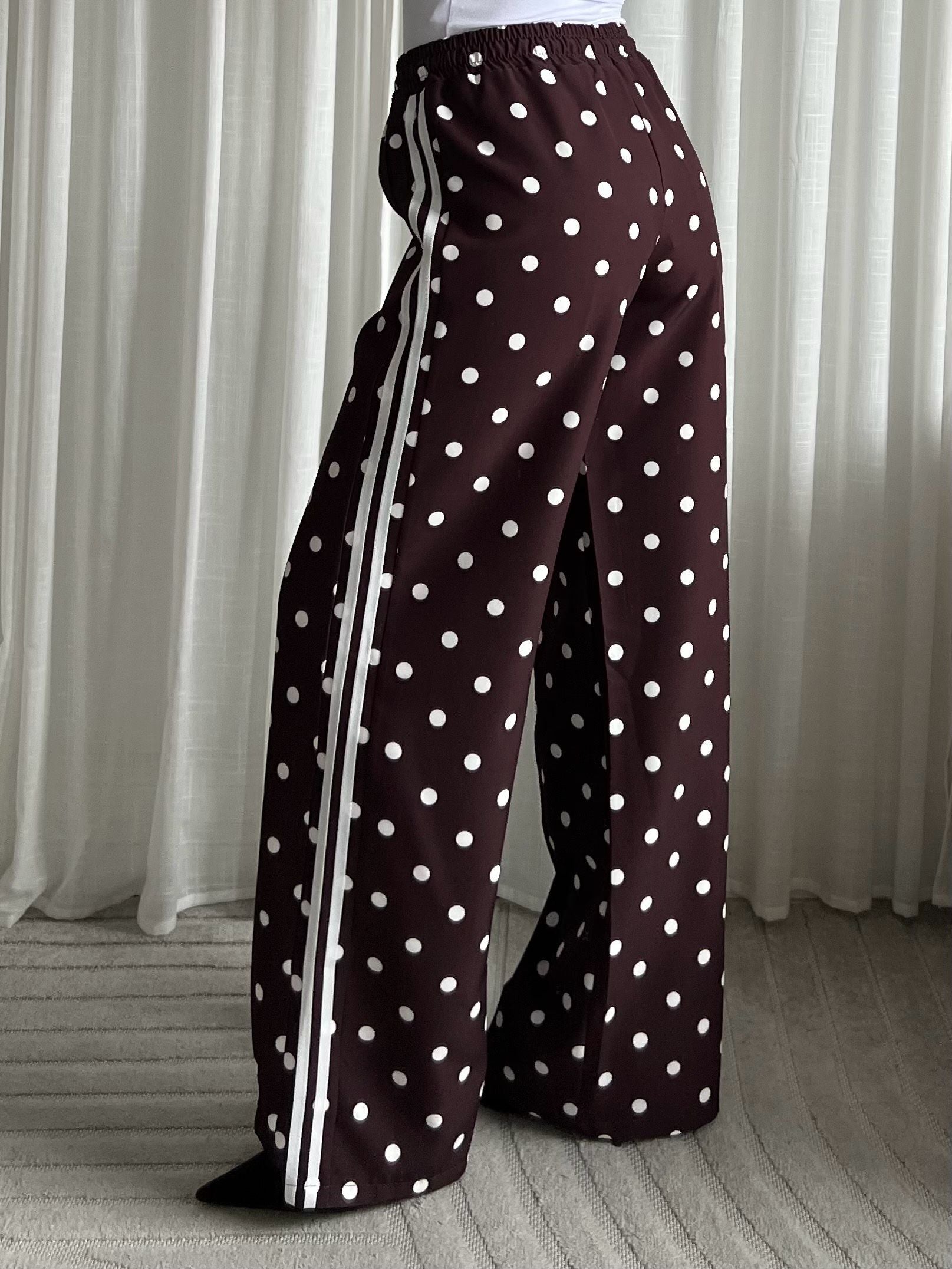 Limited polka dots pants brown