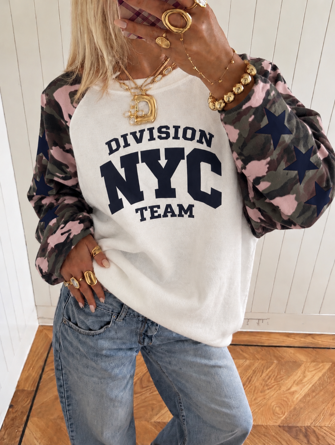 NYC Camo Star sweatshirt - Navy
