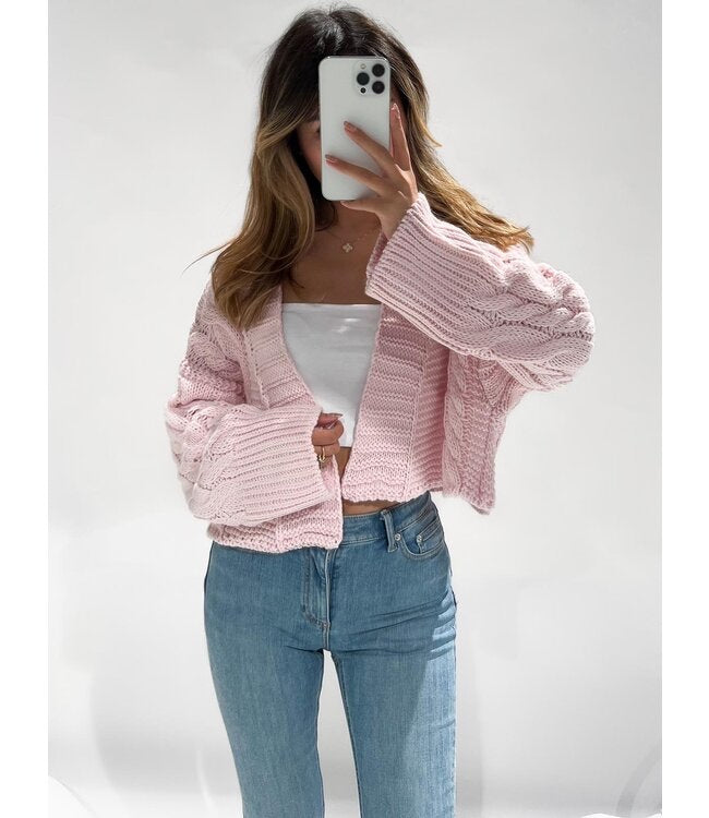 Cardigan vest petit pink