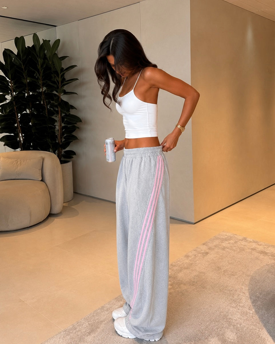 BYMAAIK pants grijs roze