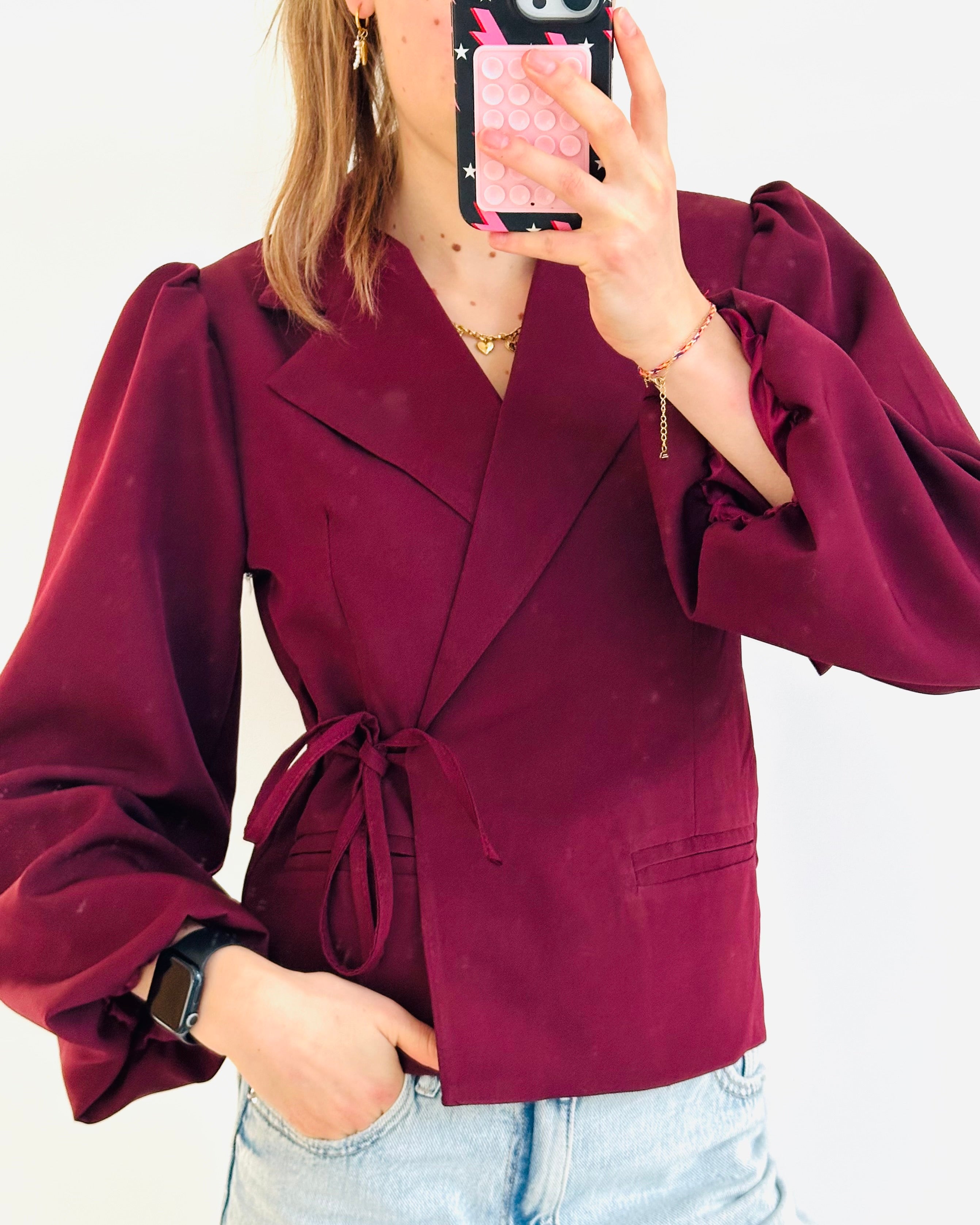 Elin wrap blazer bordeaux