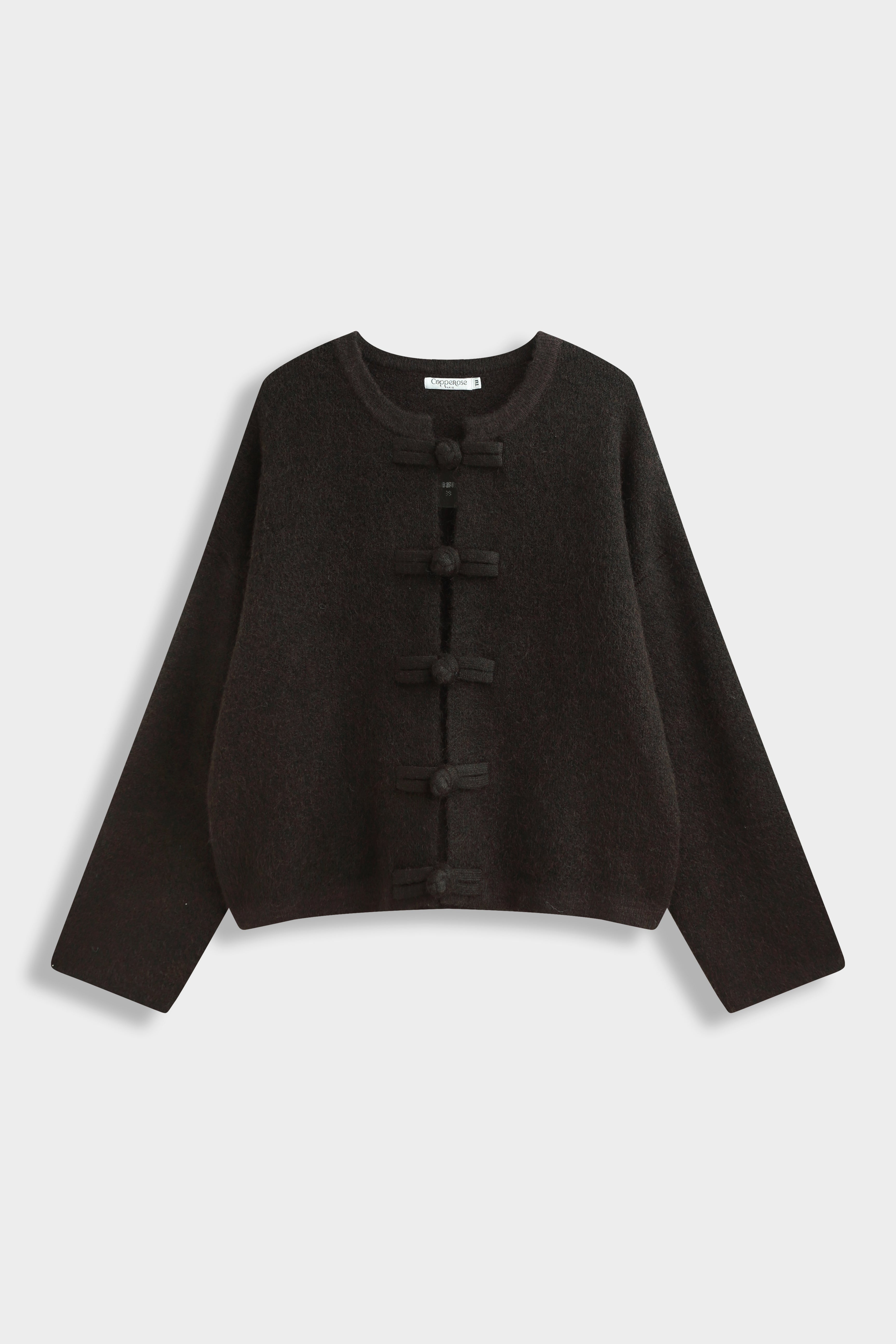 Amélie bow cardigan Brown