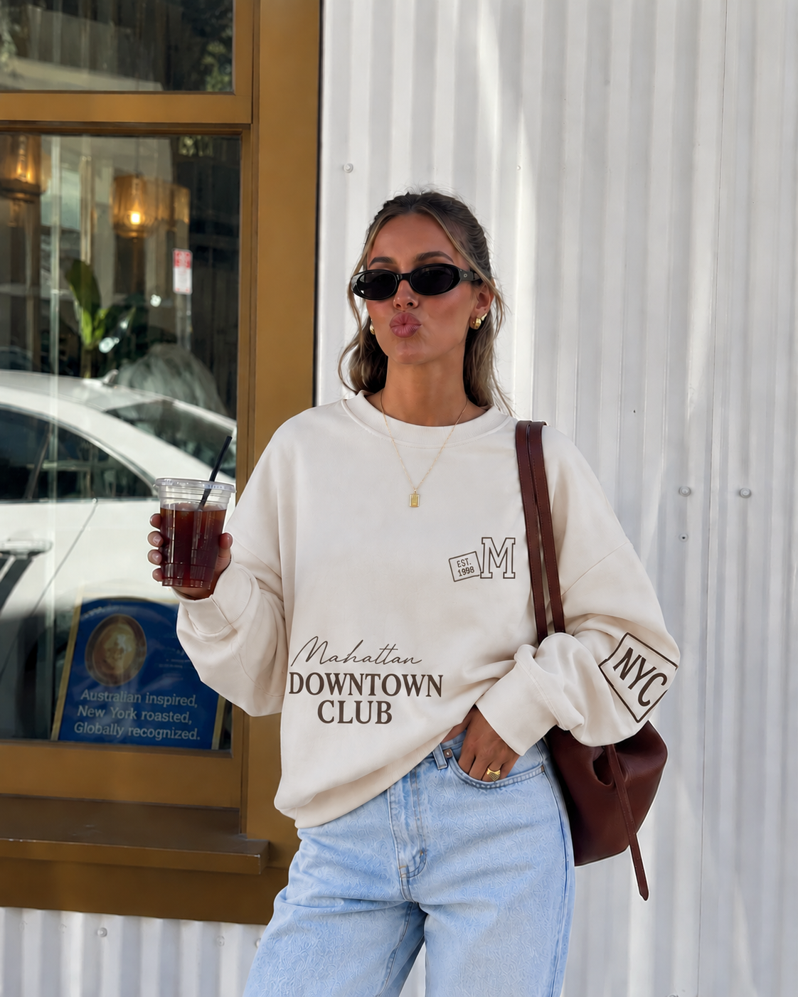 Downtown club sweater cream