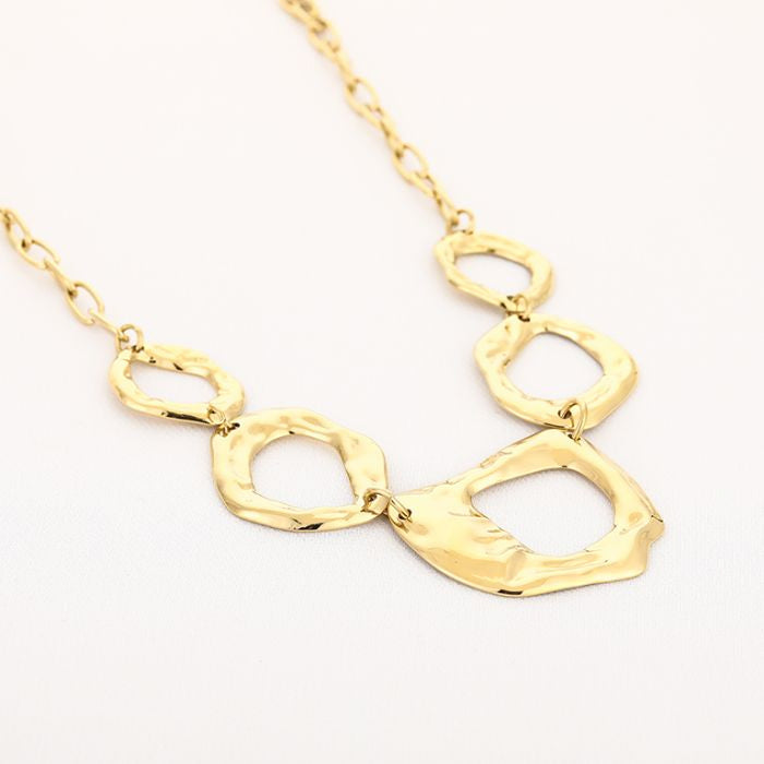 Luxe cirkel ketting goud