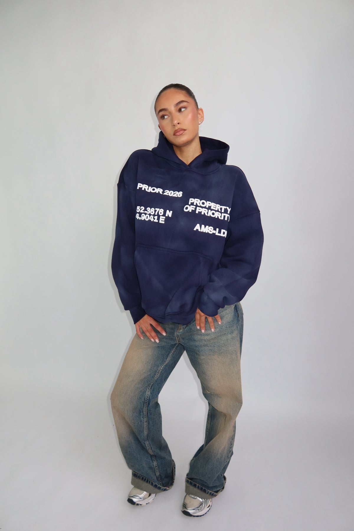 Priority hoodie ~ cloud navy