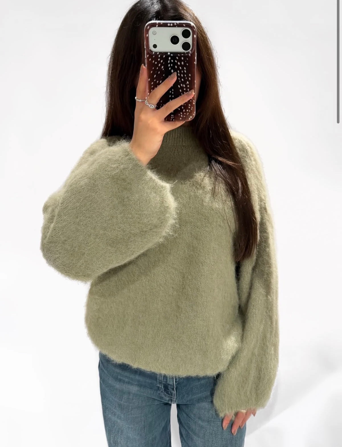 Molly Fluffy trui – Khaki