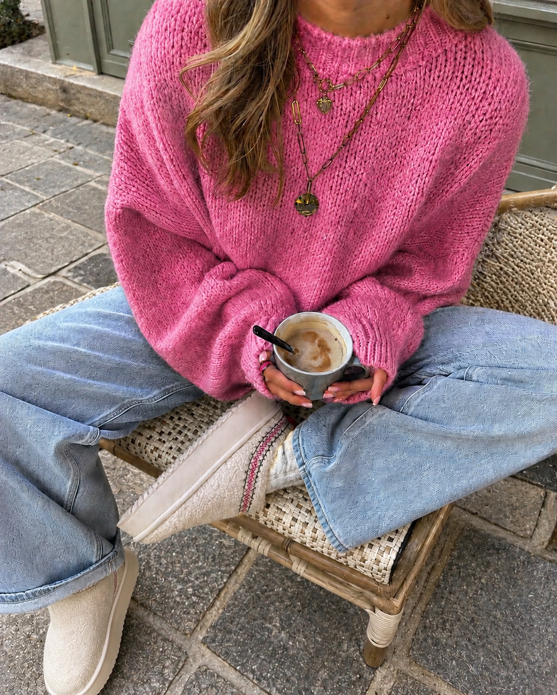 Comfy trui rose