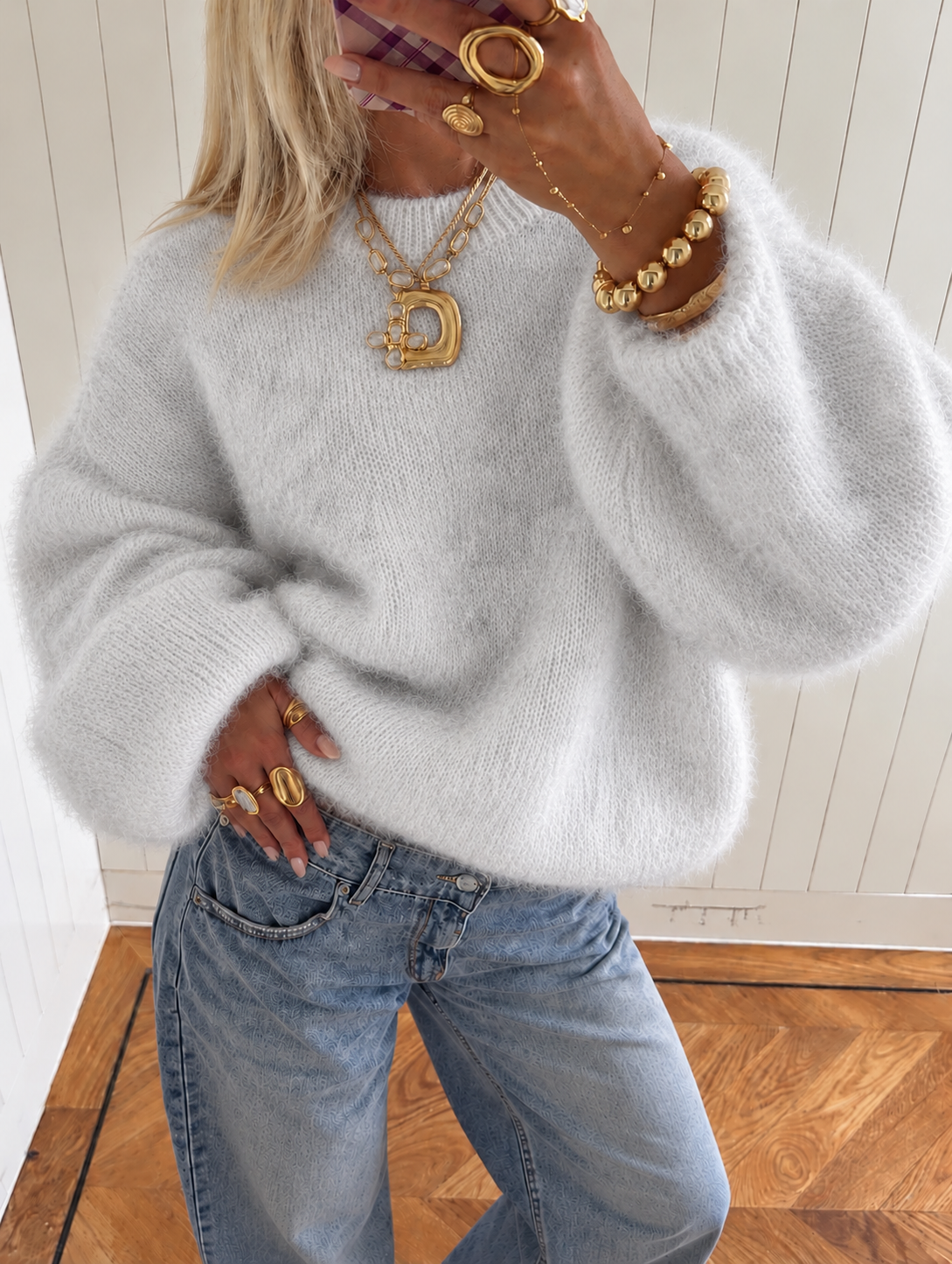 Molly Fluffy trui – Grijs