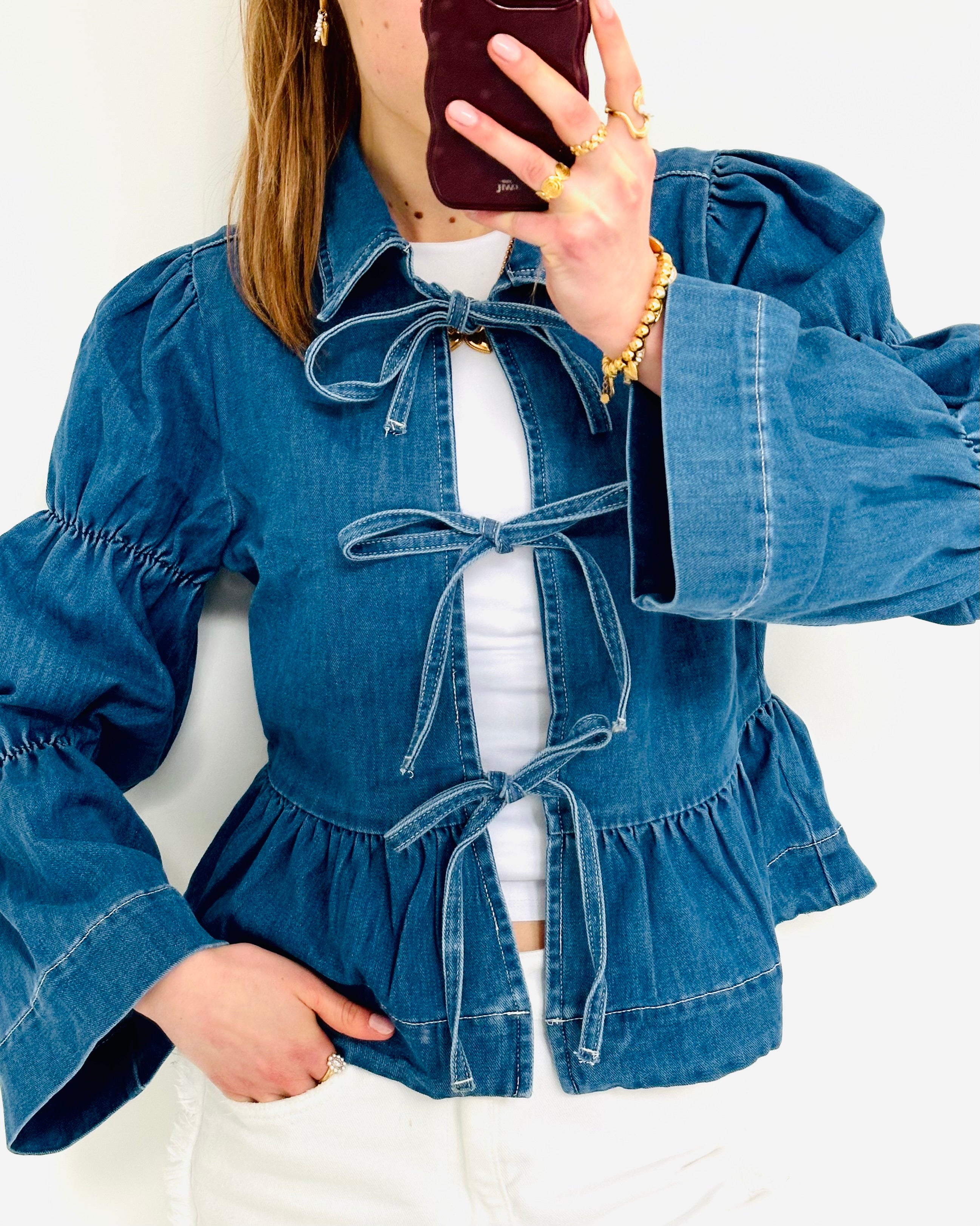 Denim blouse blue