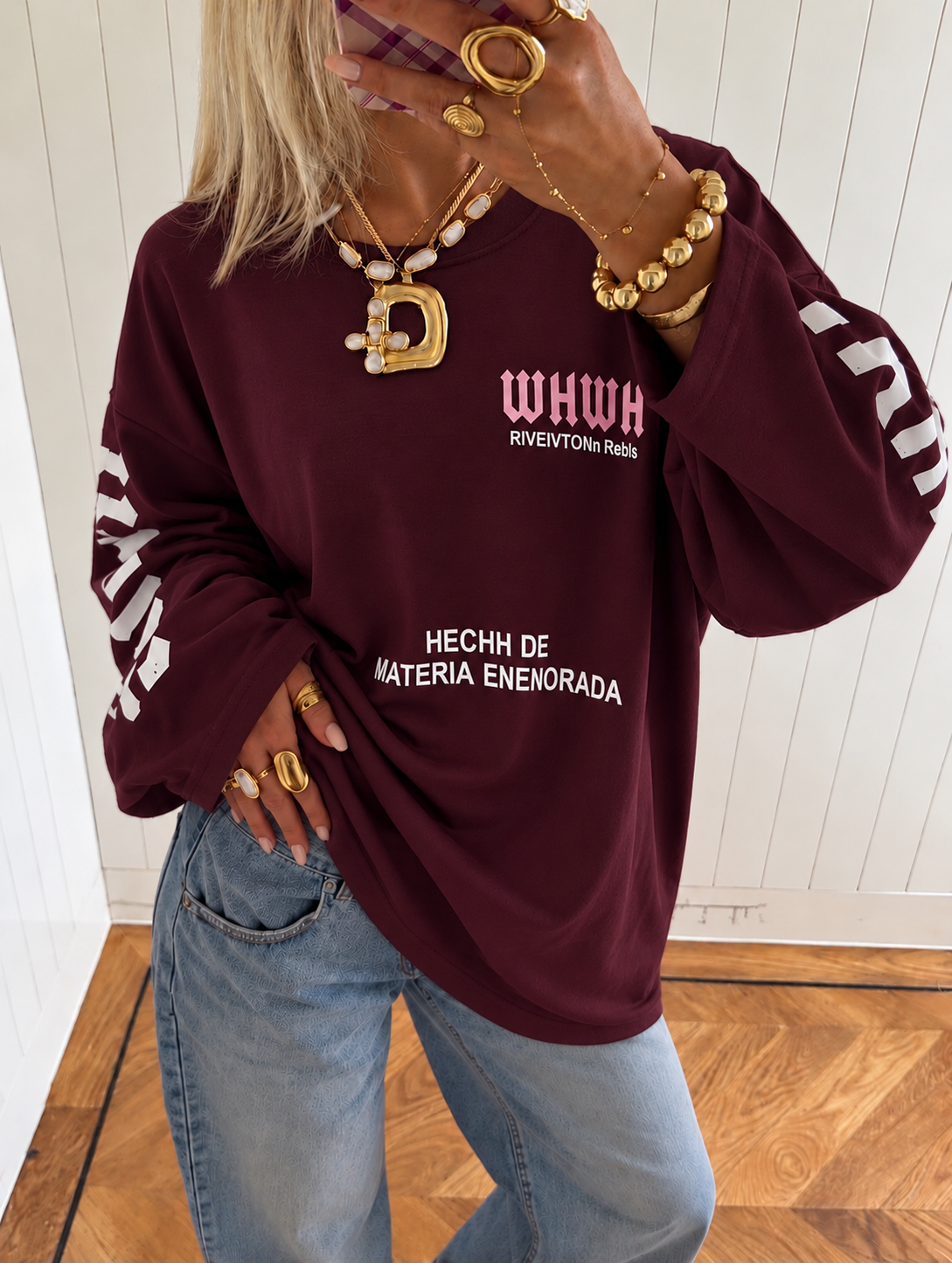 Rive sweatshirt - Burgundy Pink