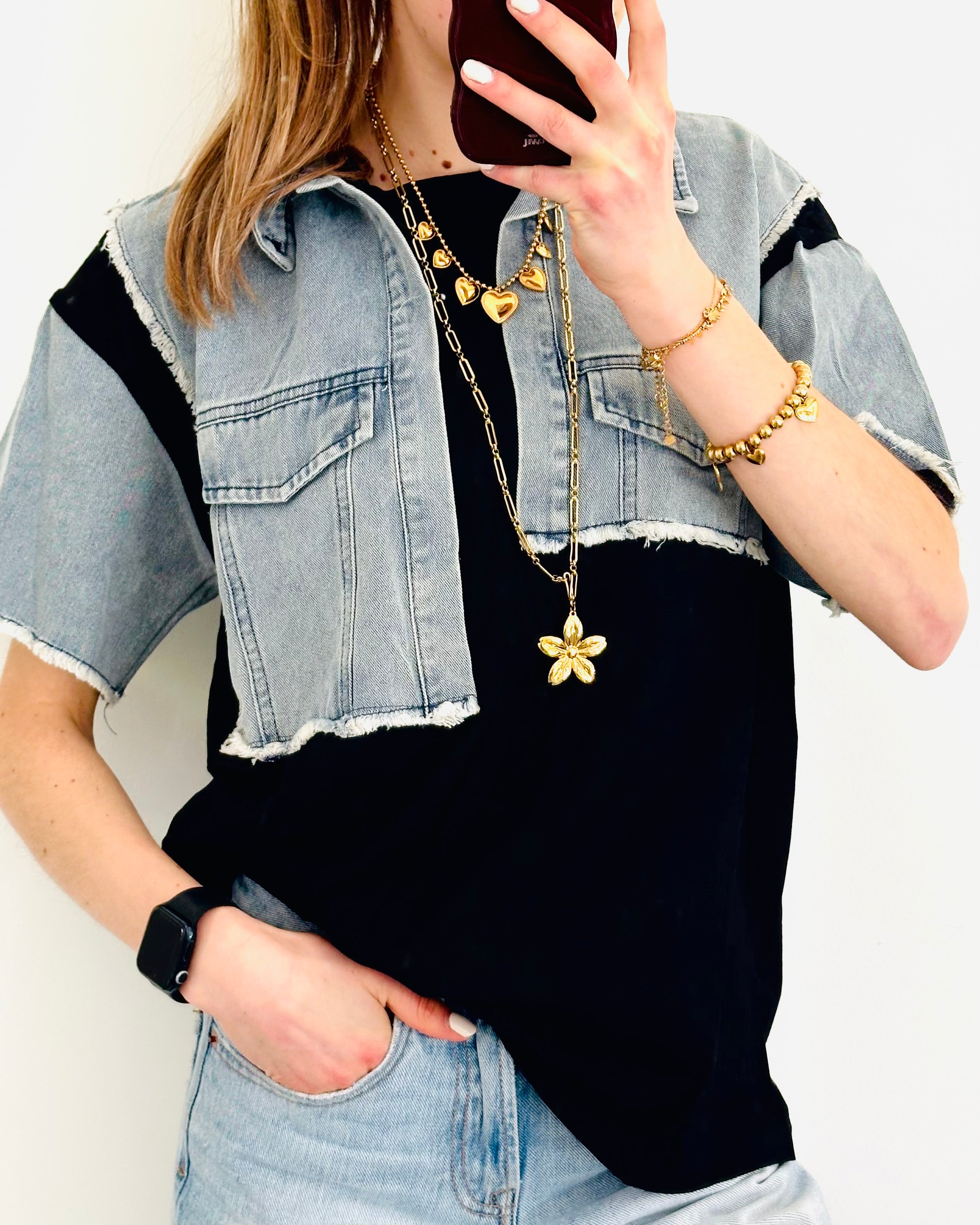 Limited shortsleeve denim black