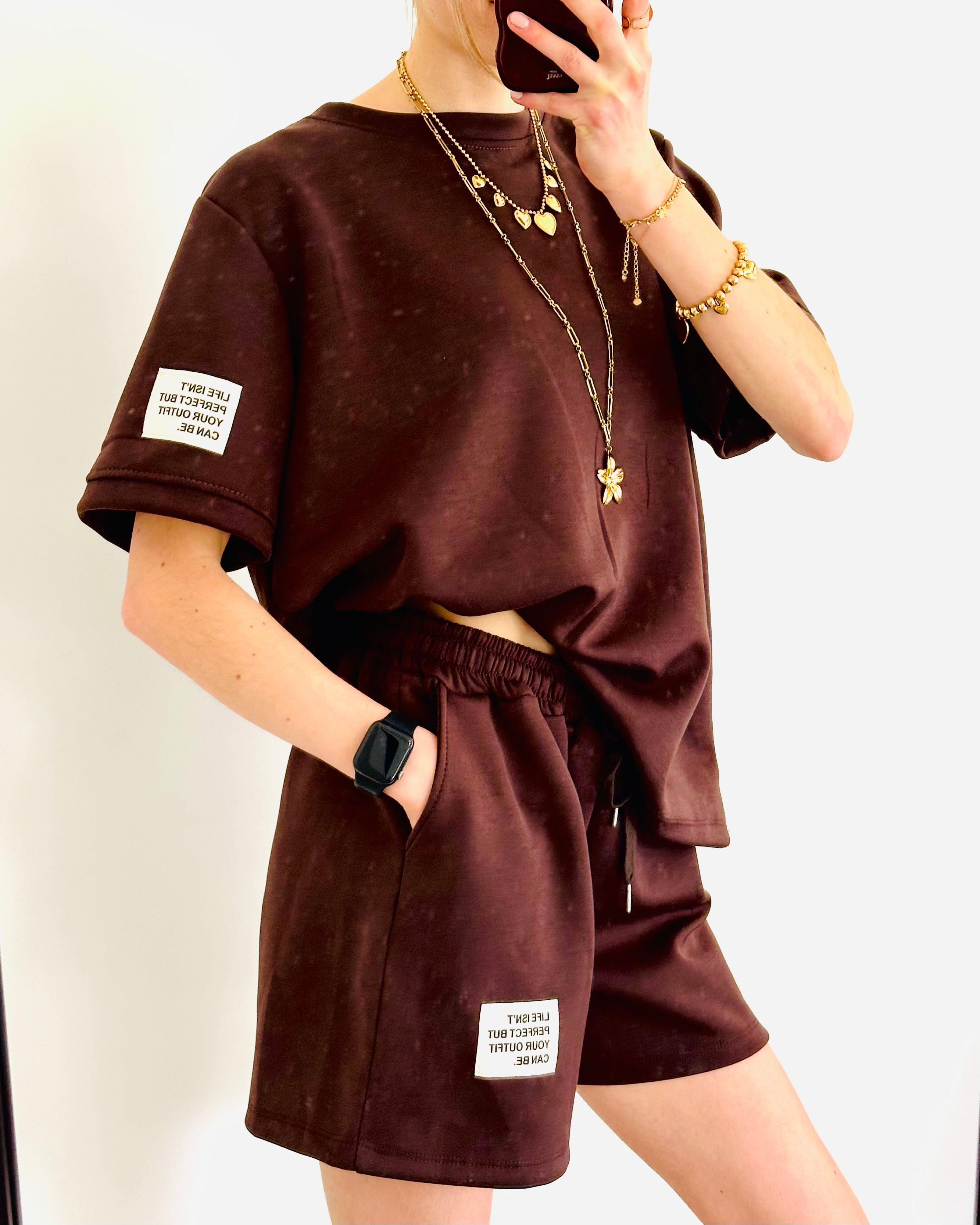 Oversized amy set short bruin