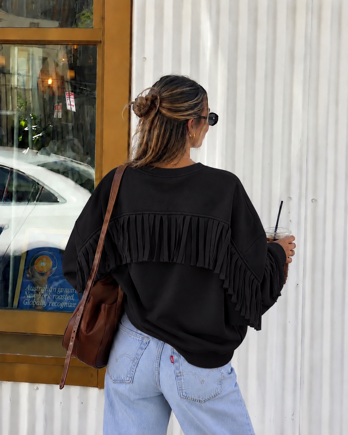 Fringe Sweater - Black pre order