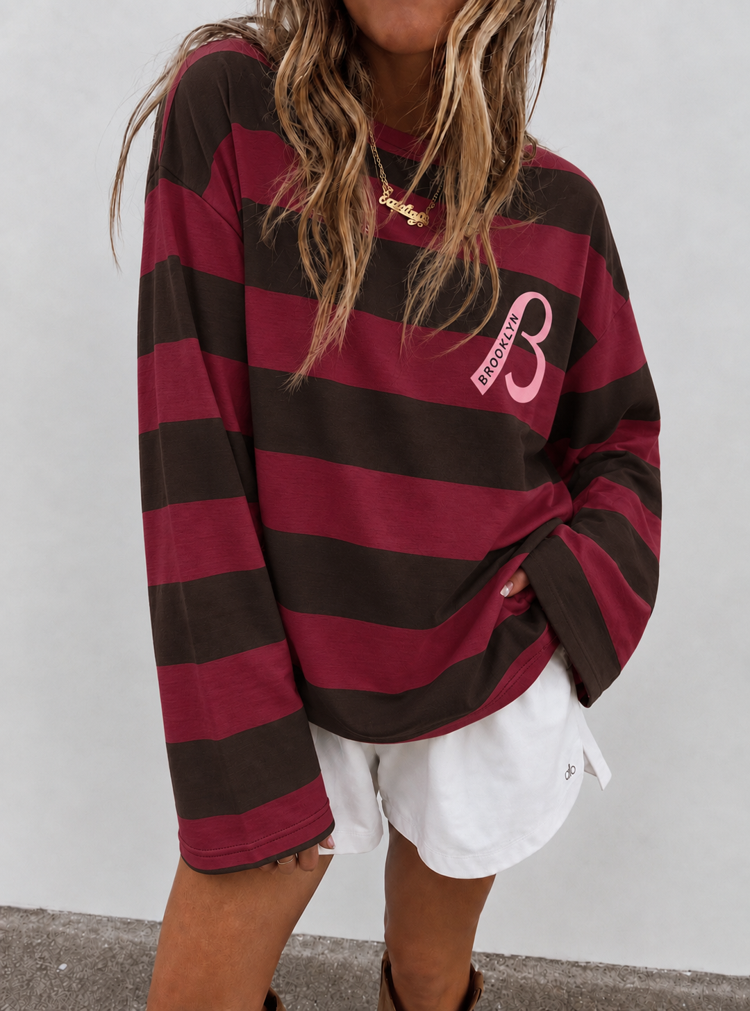 Brooklyn sweatshirt brown bordeaux