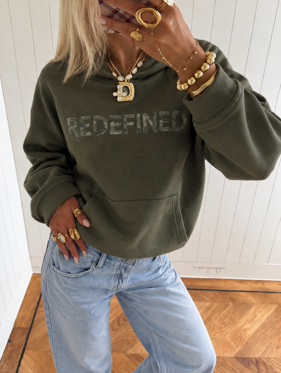 Redefined hoodie khaki