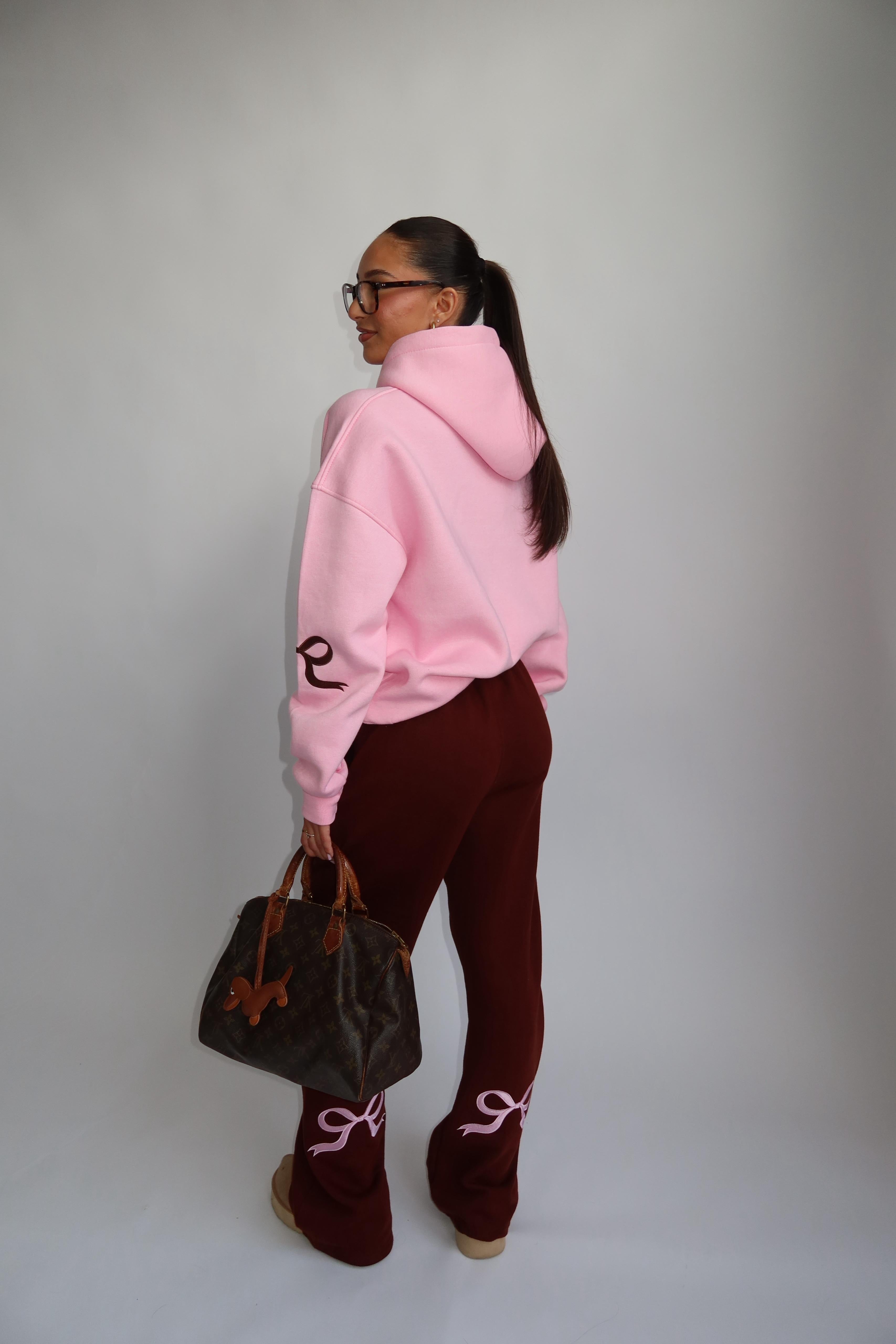 Strikjes joggingsbroek bordeaux