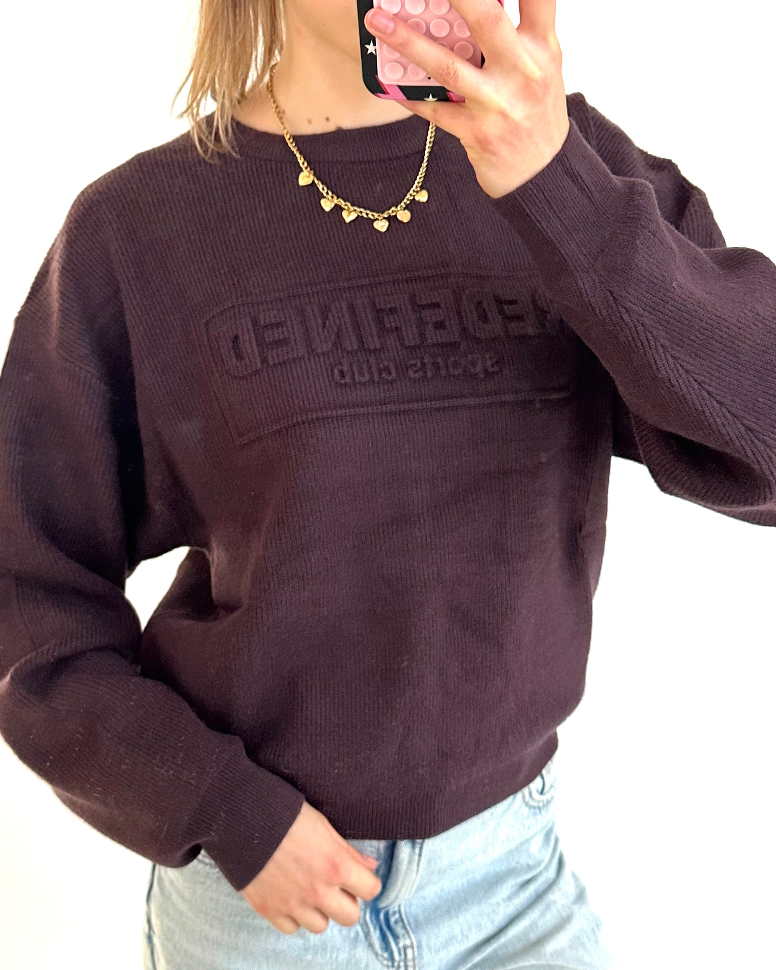 Redefined ripped sweater coffee