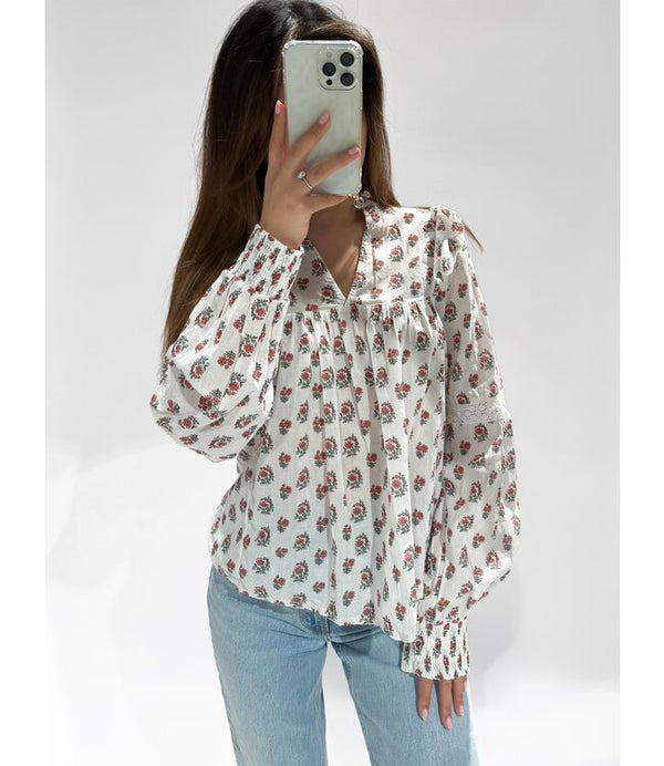 Bloom blouse red