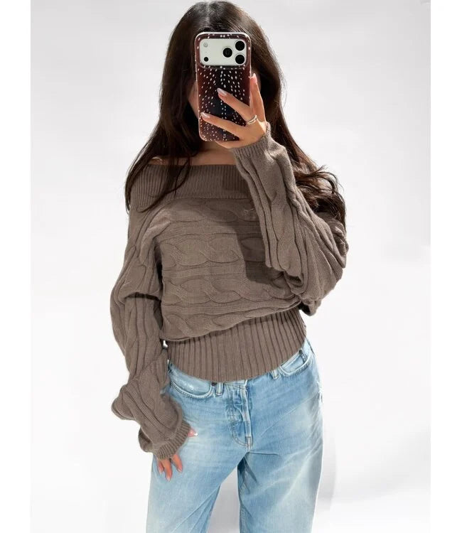 Lieve knit taupe
