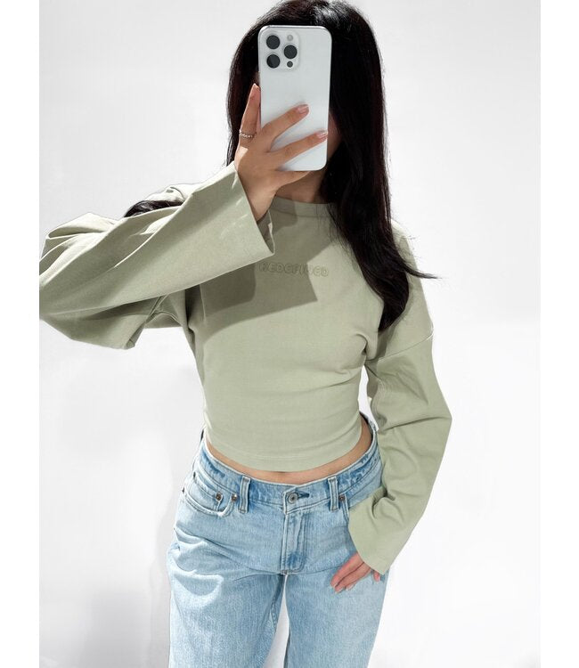 Redefined longsleeve sage green