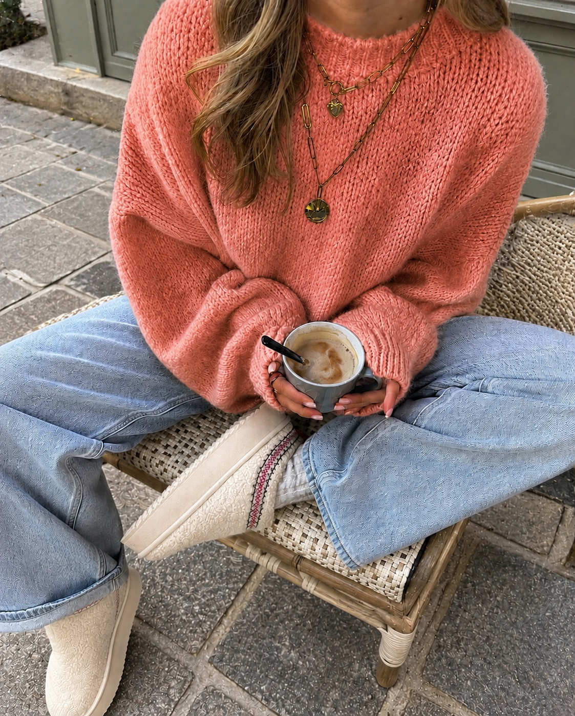Comfy trui coral