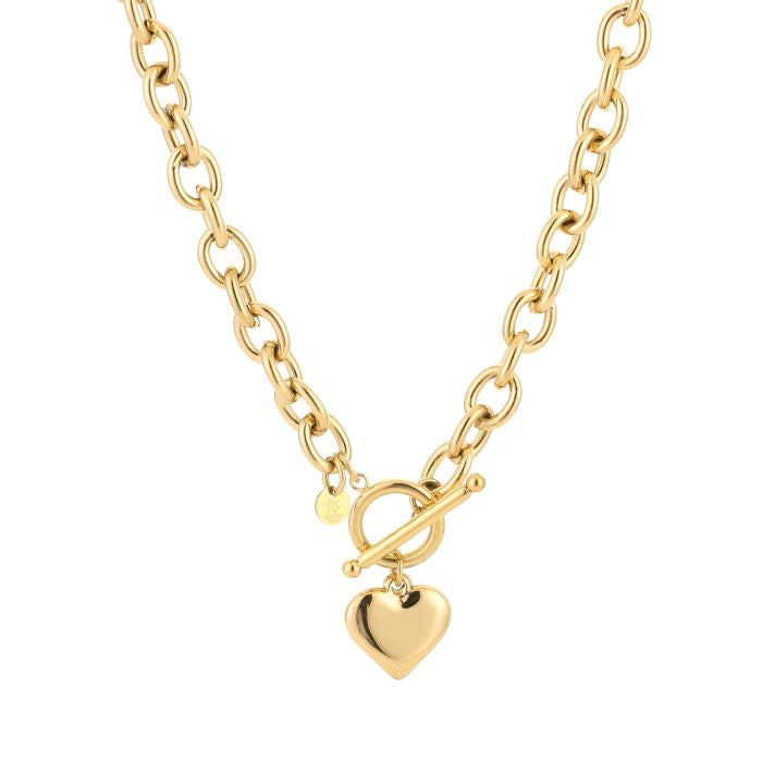 Hart chain ketting goud
