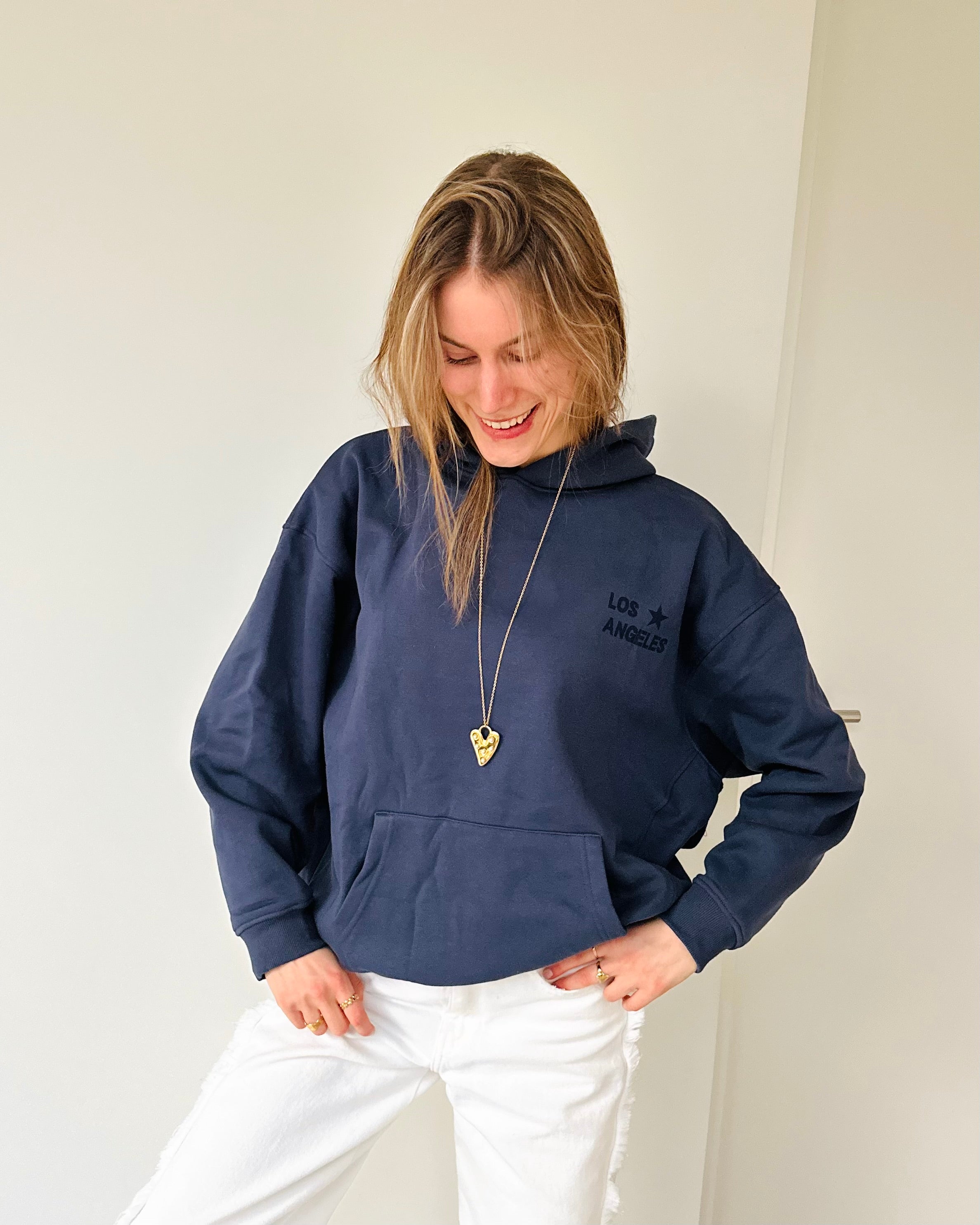 Los Angeles hoodie navy