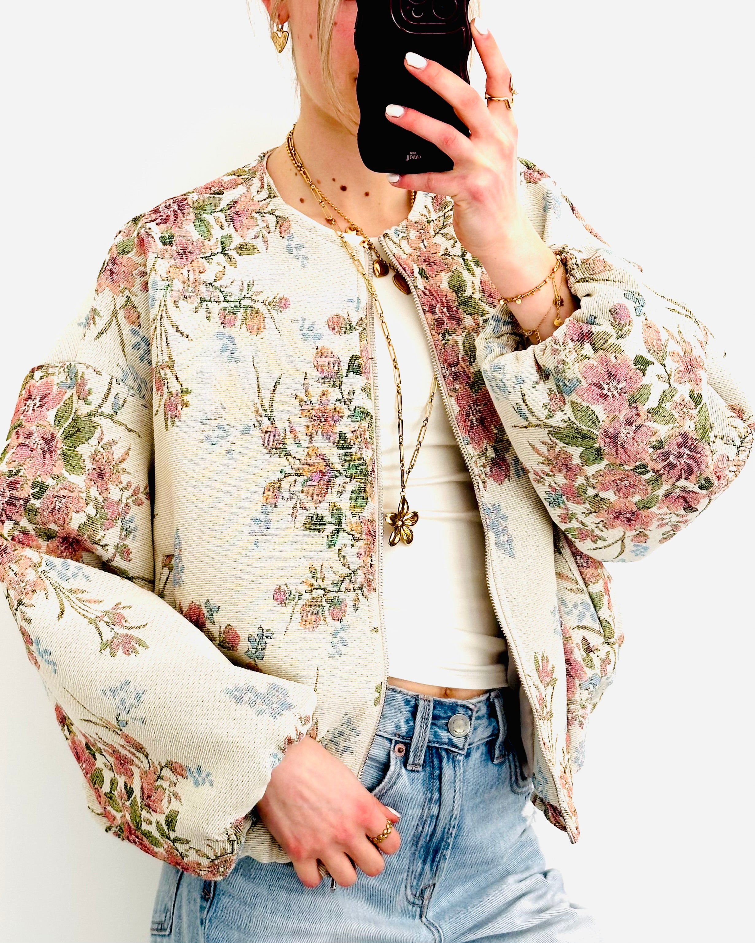 Limited flower jacket green