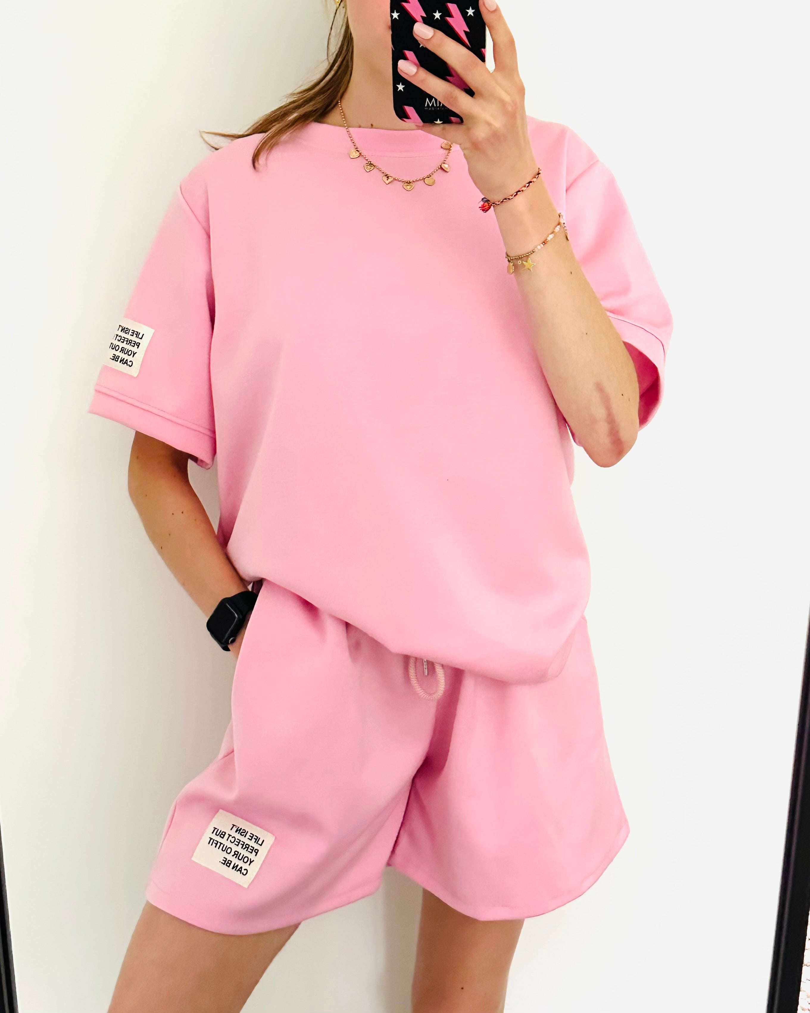 Oversized amy set roze