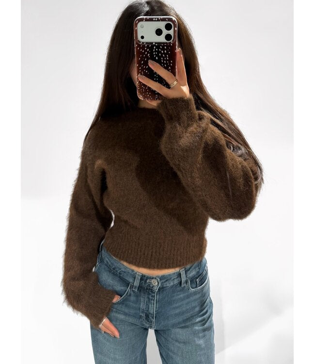 Mila Fluffy trui – bruin