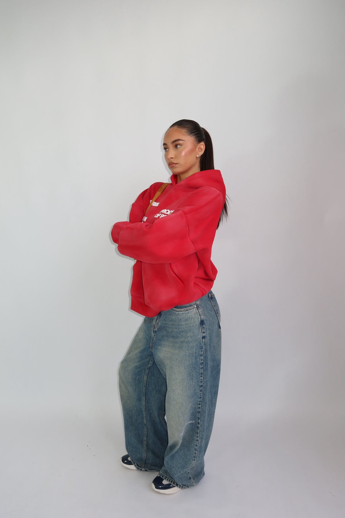 Priority hoodie ~ cloud red