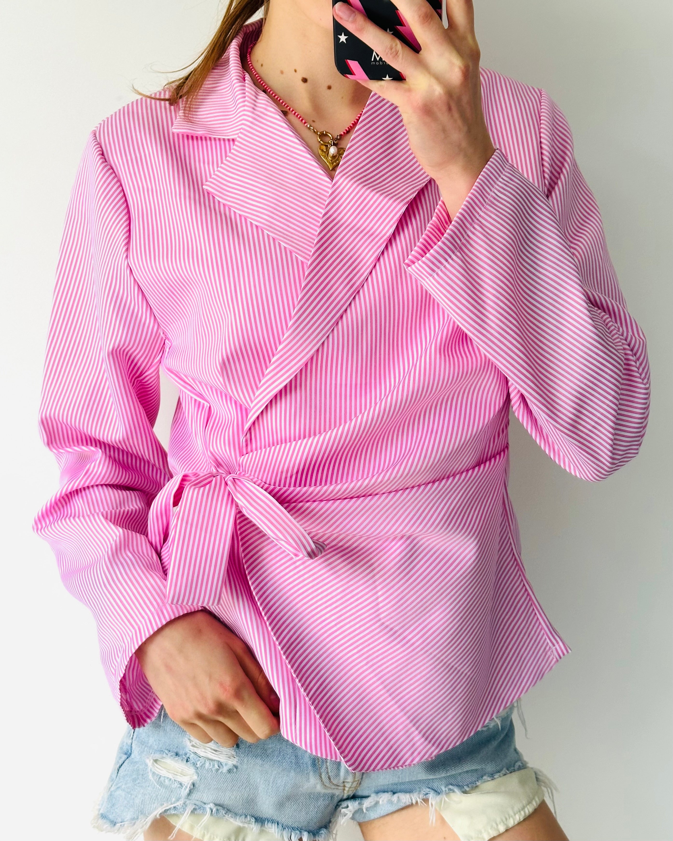 Zoey blouse gestreept roze