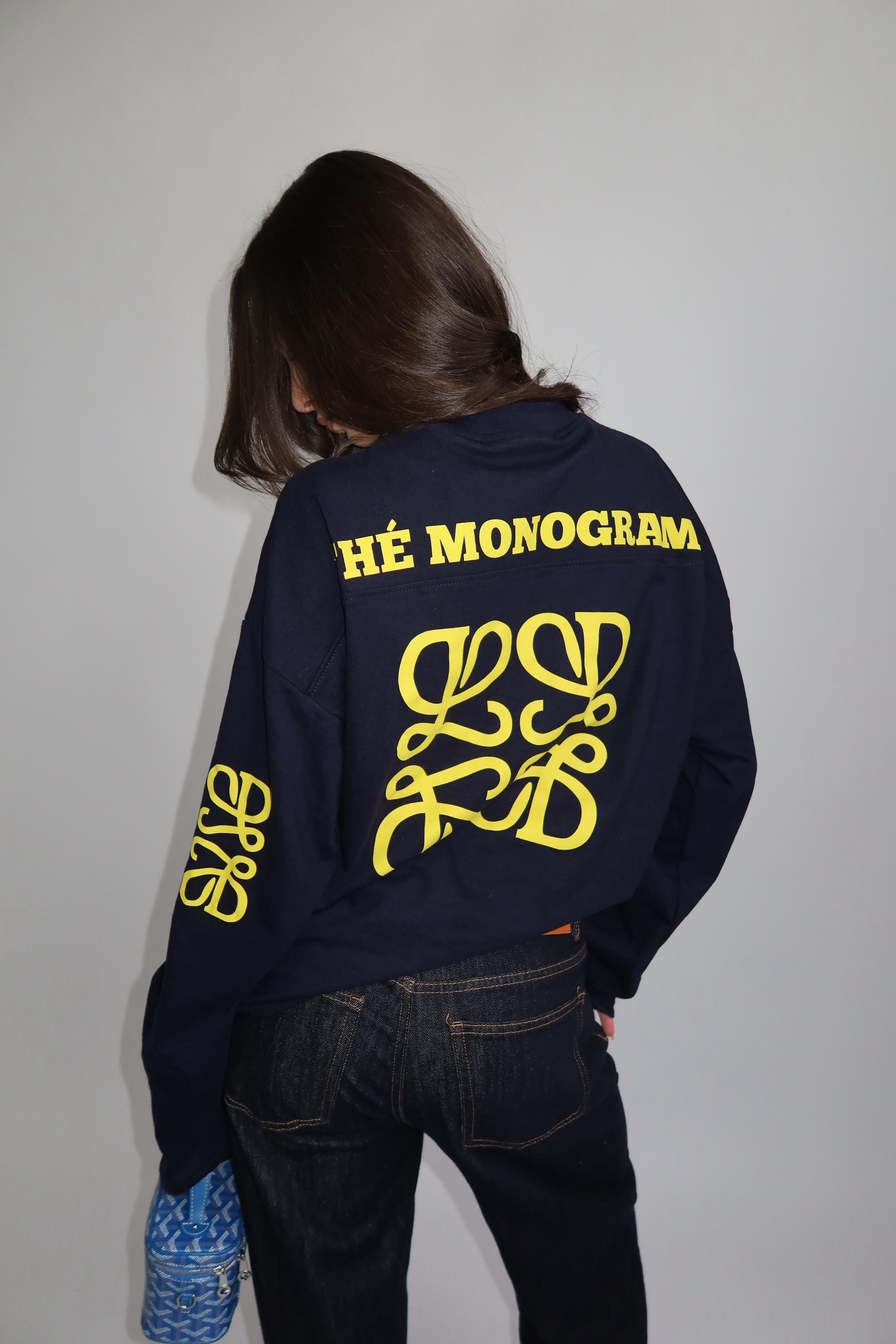The monogram longsleeve navy geel pre order