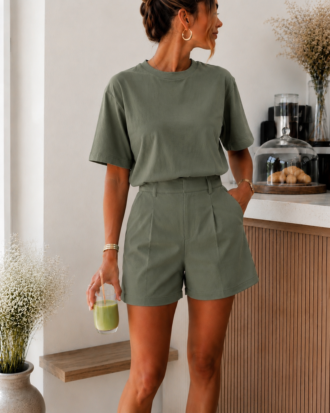 Soft fit comfy khaki