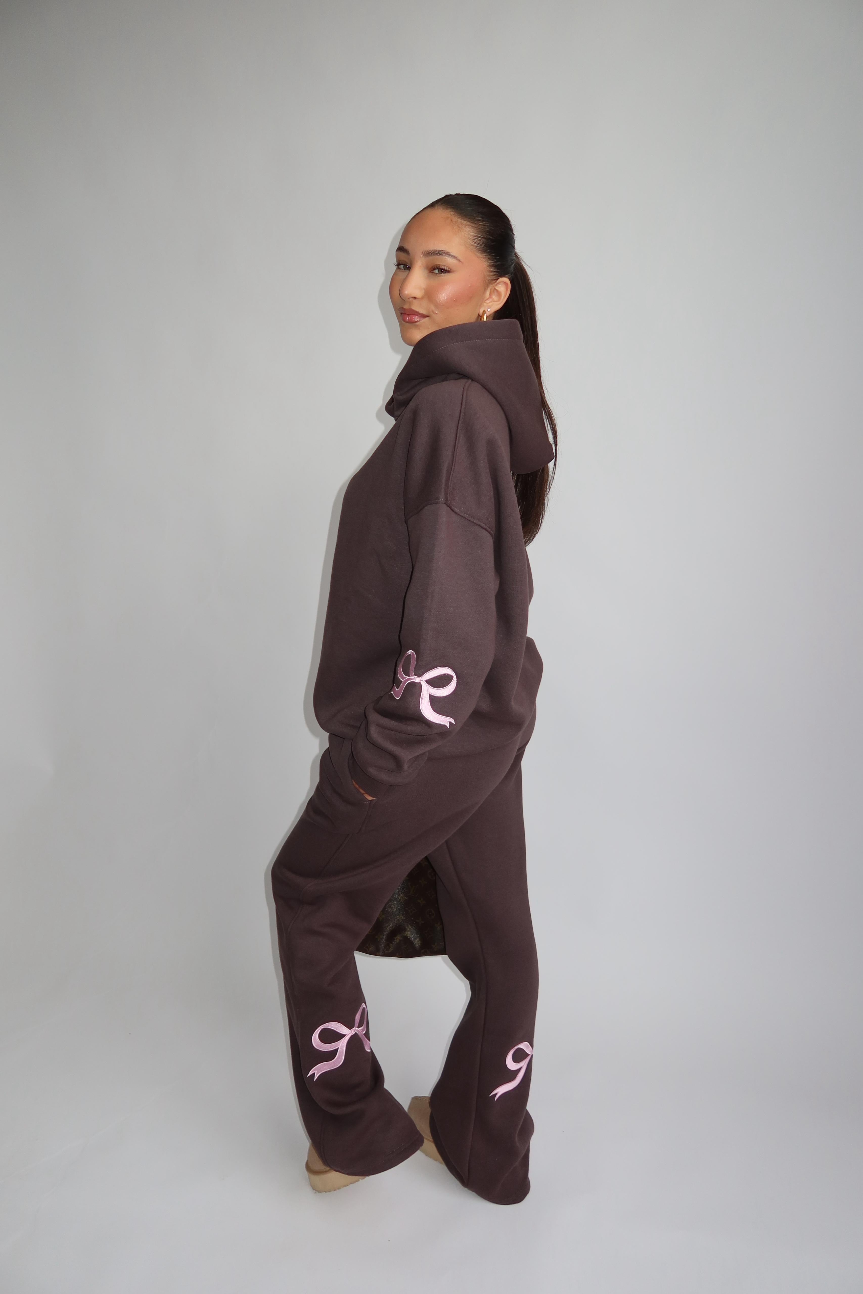 Strikjes joggingsbroek Brown
