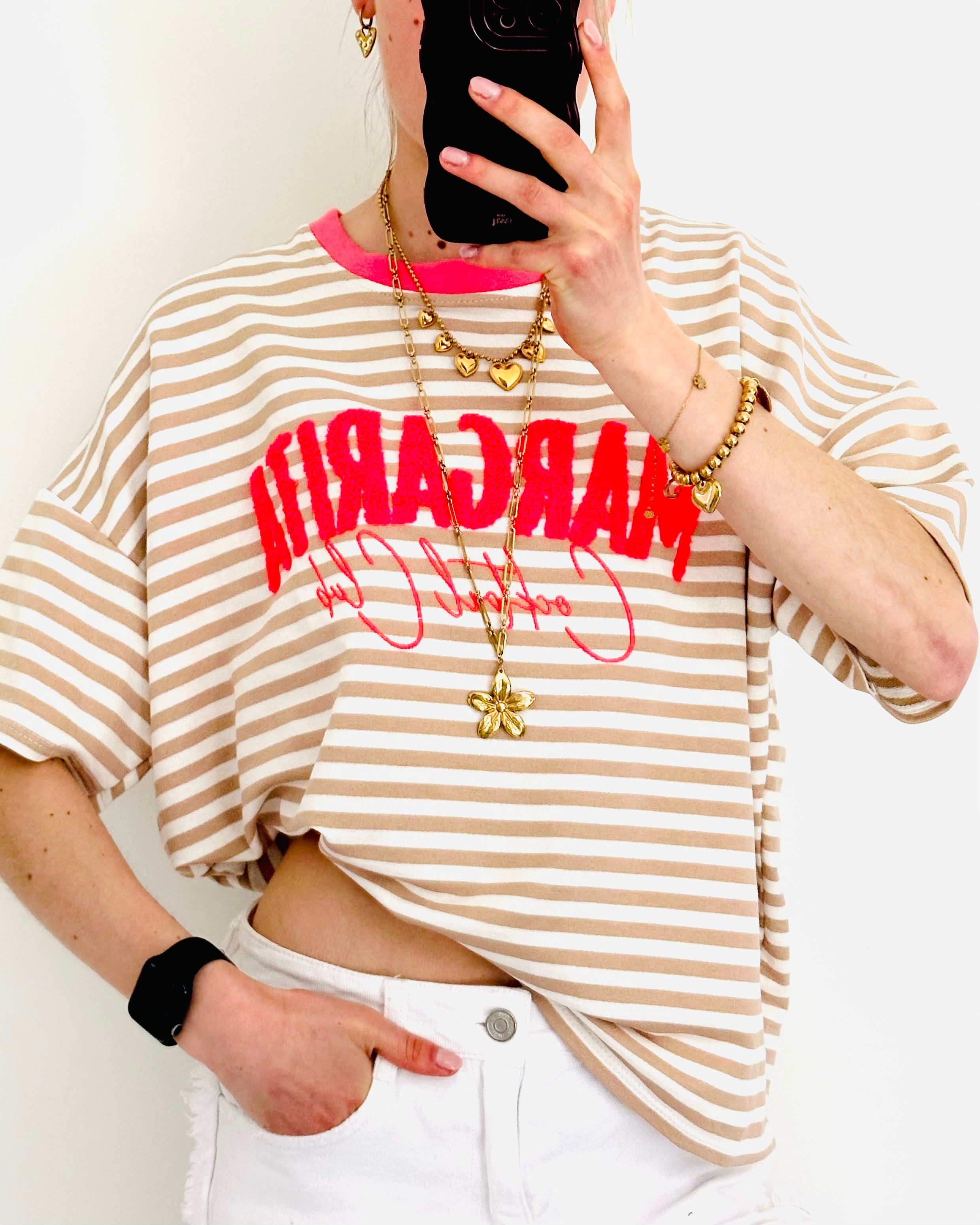 LIMITED margarita shortsleeve beige white