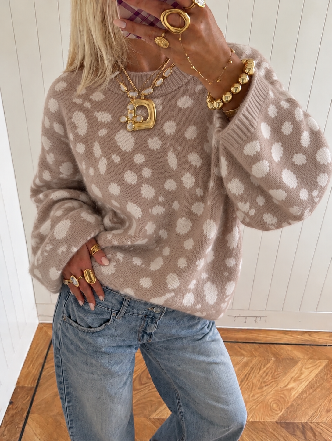Bambidots Bow Knit beige/cream