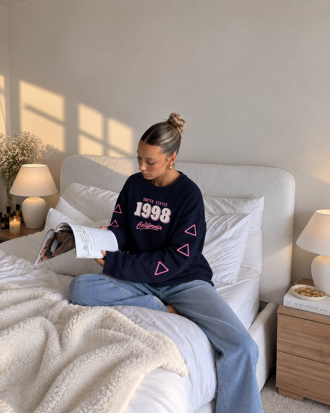 California 1998 Longsleeve navy pink