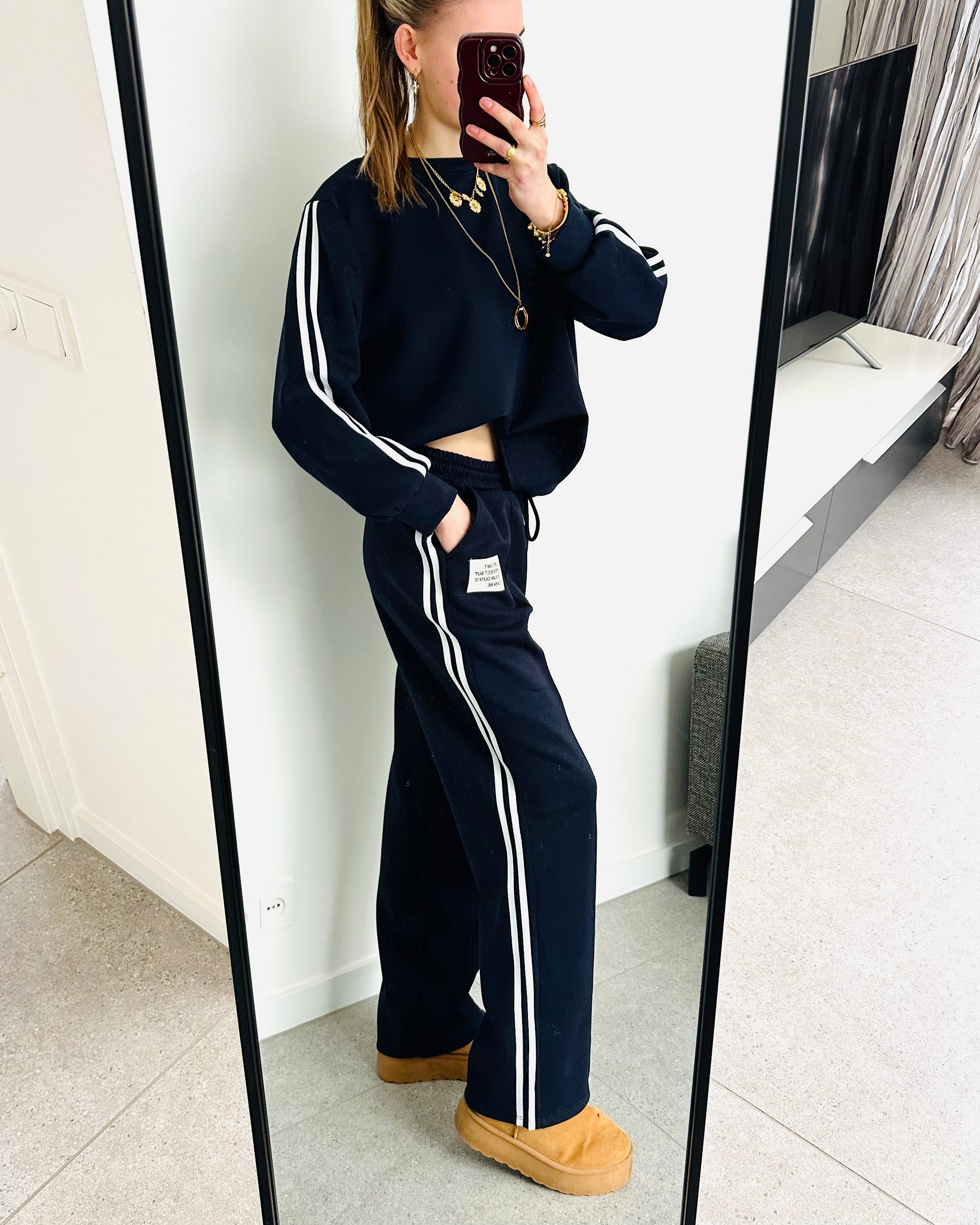 Oversized amy set stripe navy